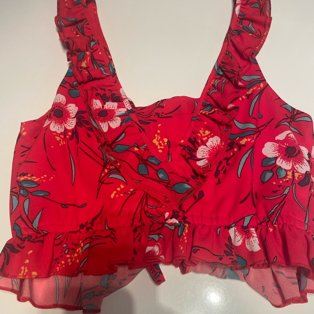 Winston White Red Maxi Skirt & Top Set (Small skirt and Xsmall top)